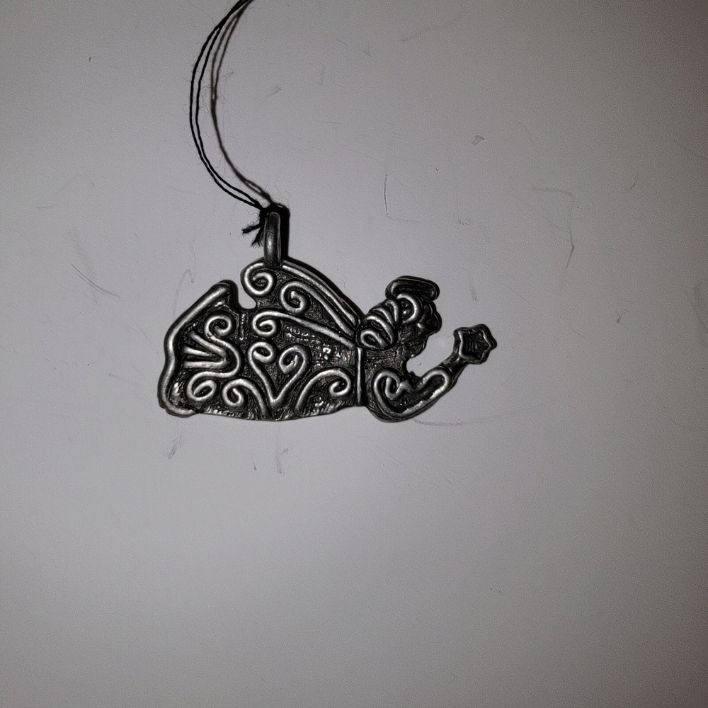 Marcie vintage pewter angel pendant
